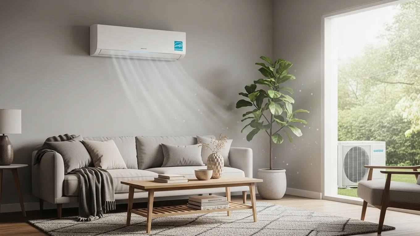 Energy Star certified air conditioning unit in a stylish home setting