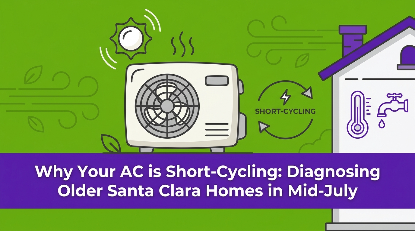 Diagnosing Mid-July Air Conditioner Short-Cycling in Older Santa Clara Homes