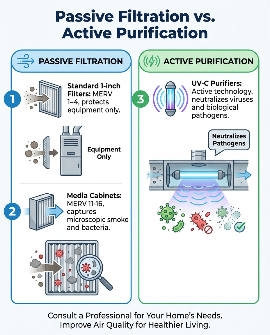 Passive Filtration vs. Active Purification