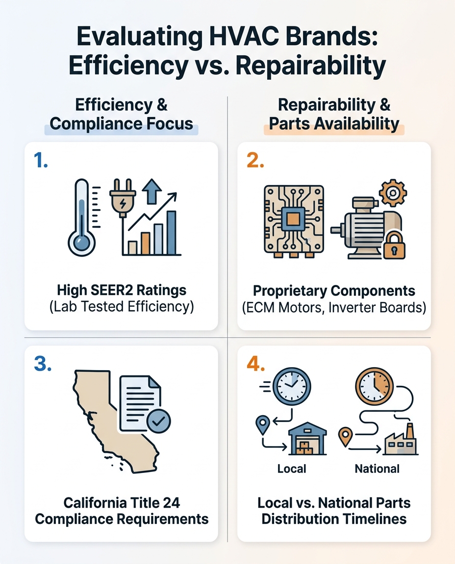 Evaluating HVAC Brands: Efficiency vs. Repairability