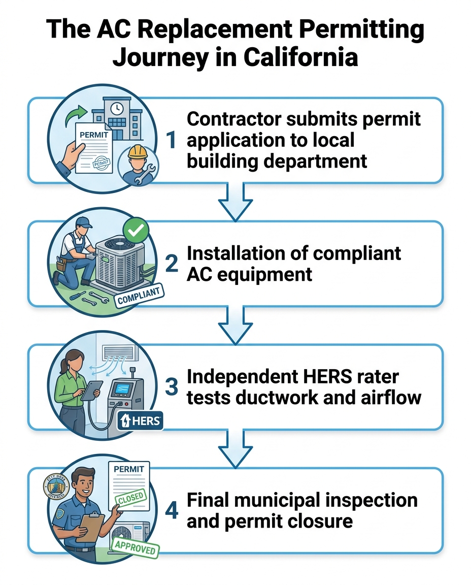 The AC Replacement Permitting Journey in California