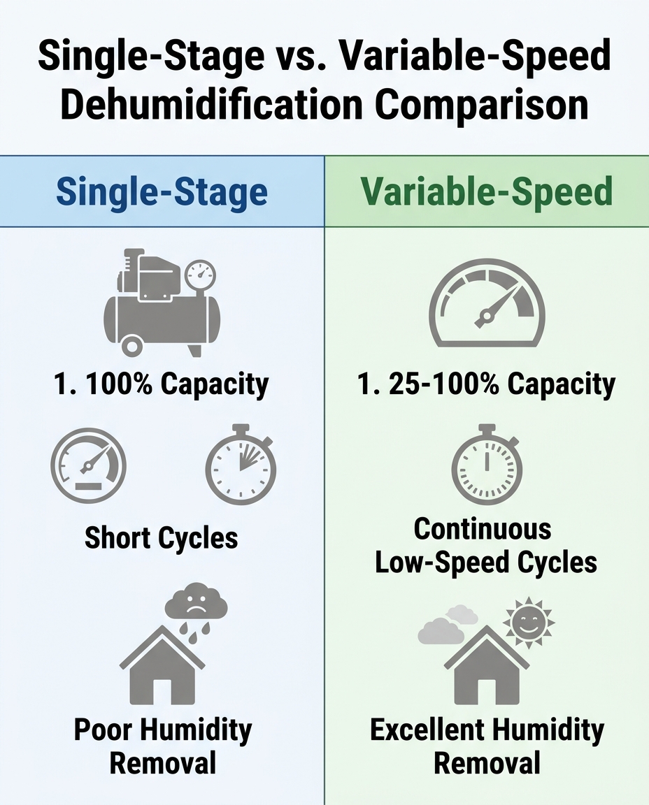 Single-Stage vs. Variable-Speed Dehumidification Comparison