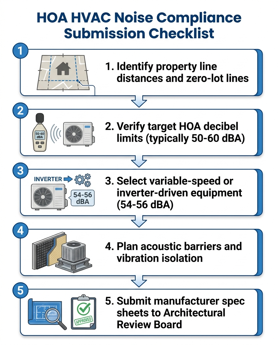 HOA HVAC Noise Compliance Submission Checklist