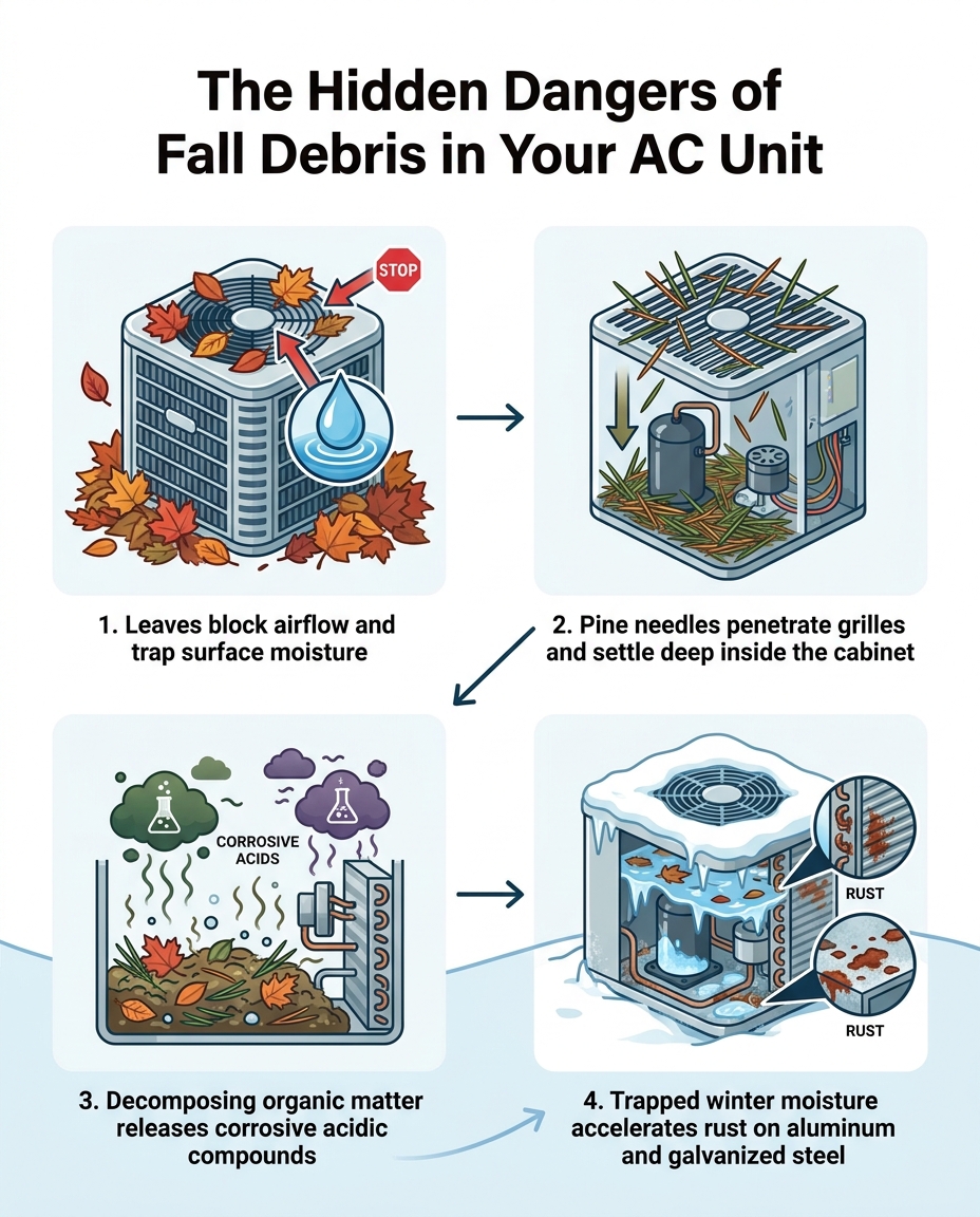 The Hidden Dangers of Fall Debris in Your AC Unit