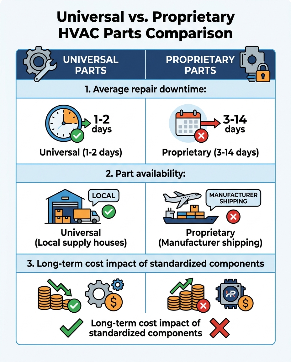 Universal vs. Proprietary HVAC Parts Comparison