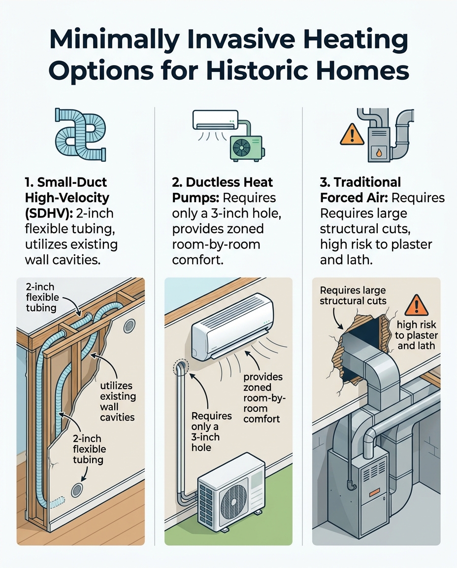 Minimally Invasive Heating Options for Historic Homes