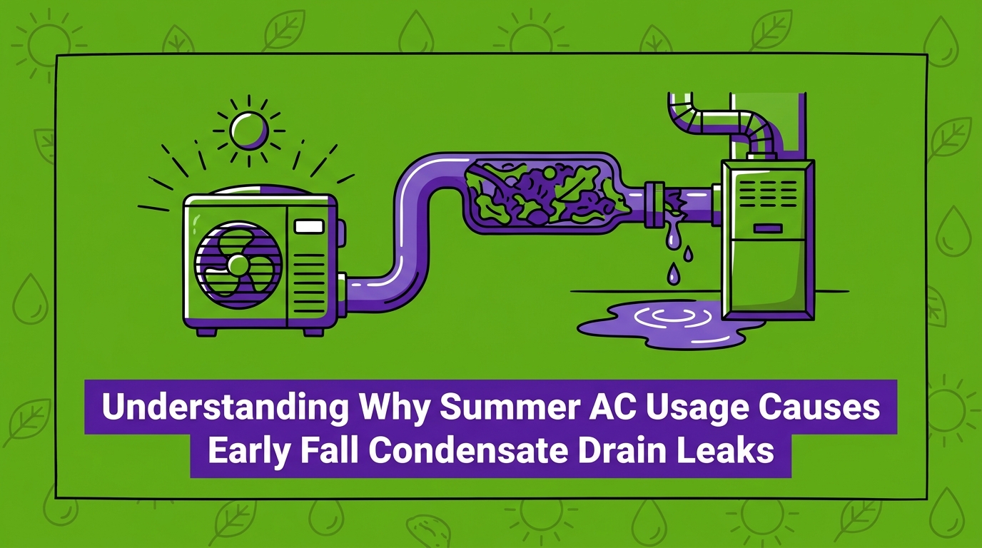 How Clogged Condensate Drains from Summer Cause Fall HVAC Headaches