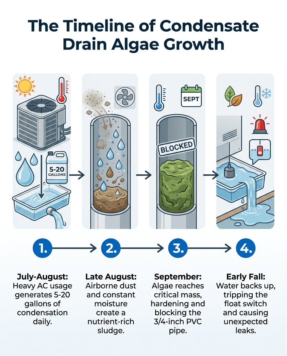 The Timeline of Condensate Drain Algae Growth