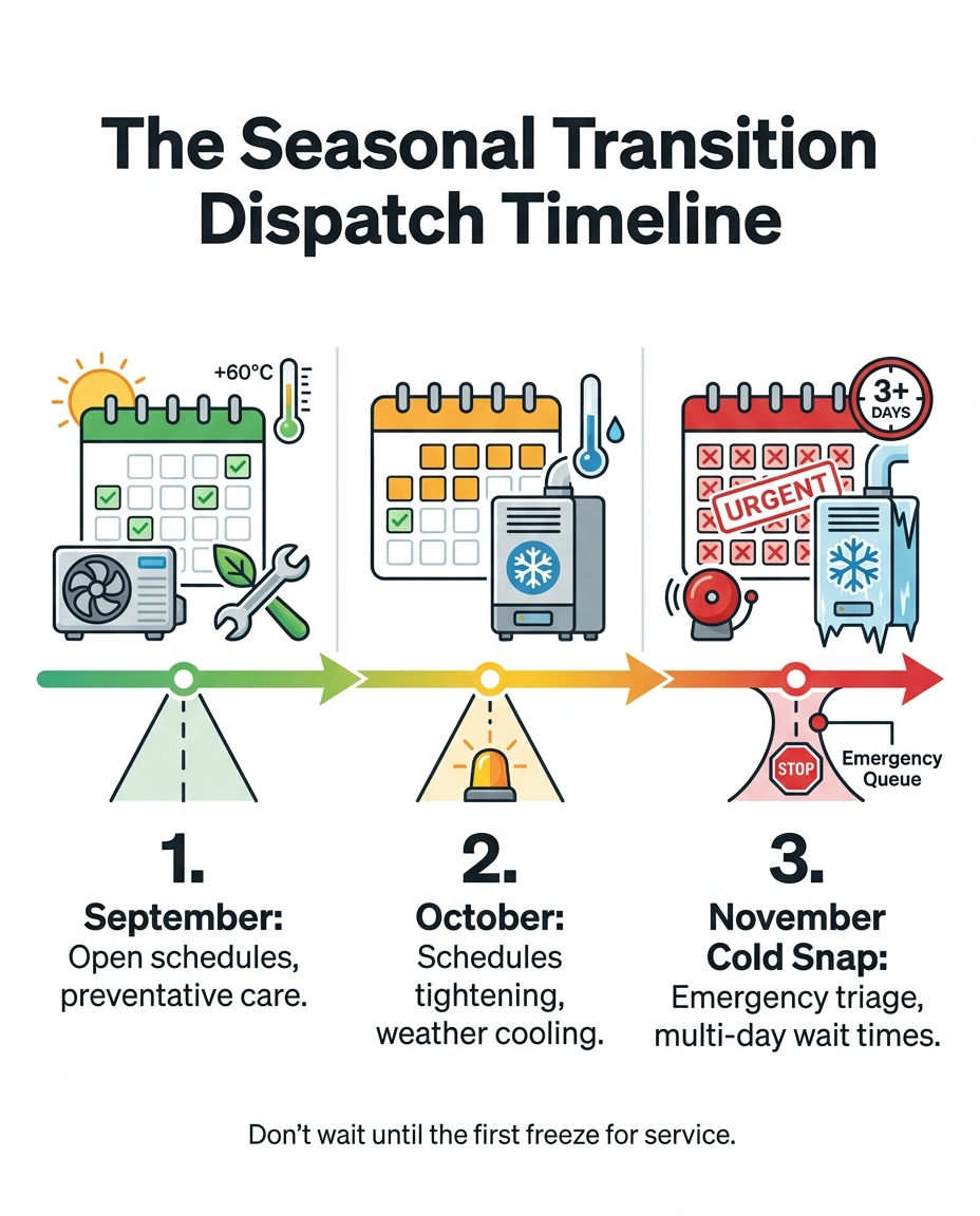 The Seasonal Transition Dispatch Timeline