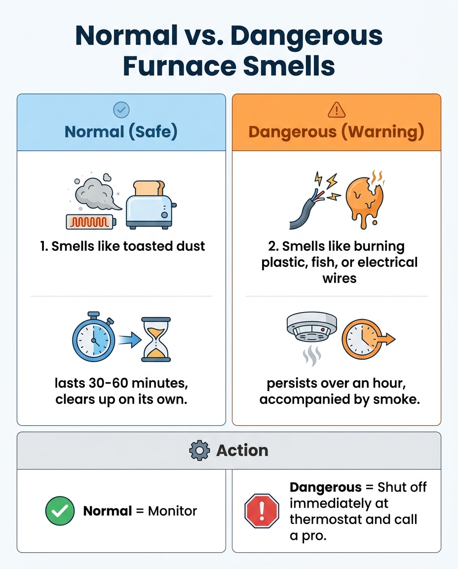 Normal vs. Dangerous Furnace Smells