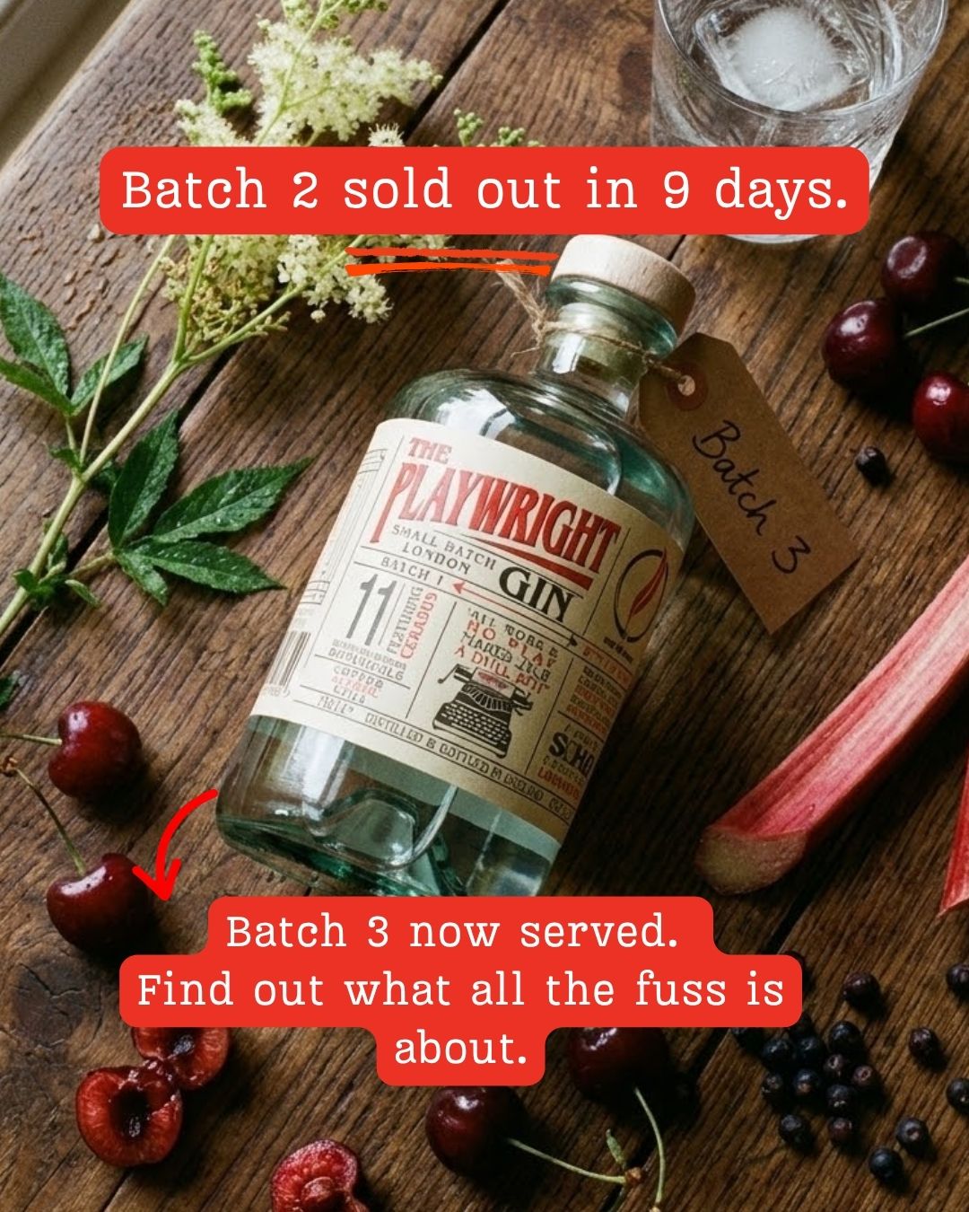 Playwright Gin October campaign creative