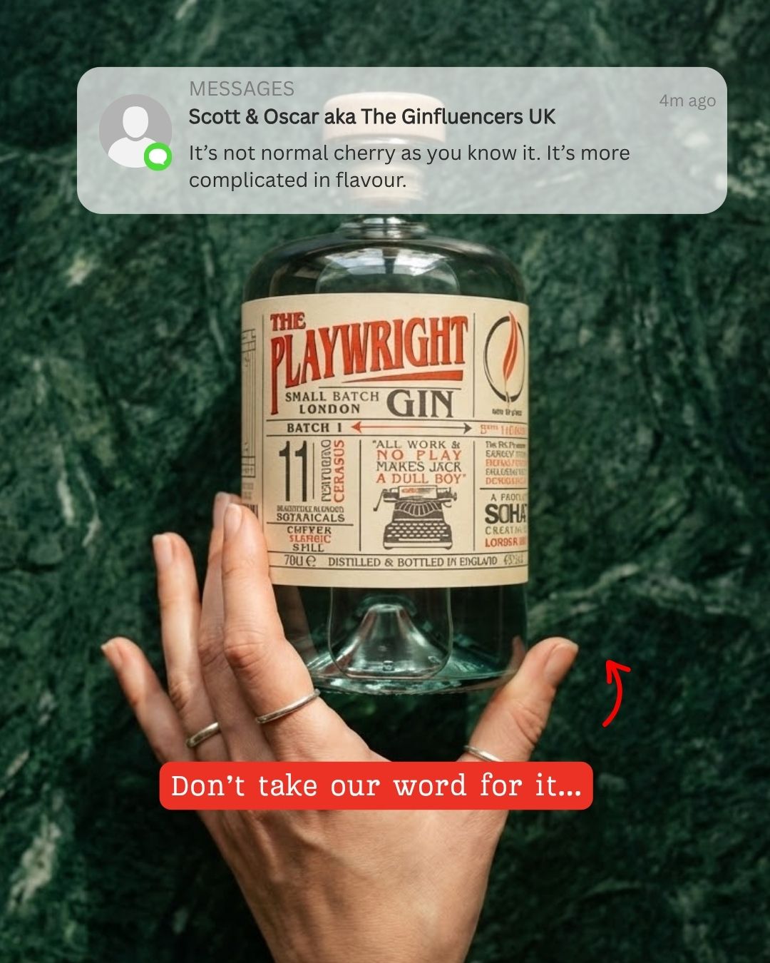 Playwright Gin October campaign creative