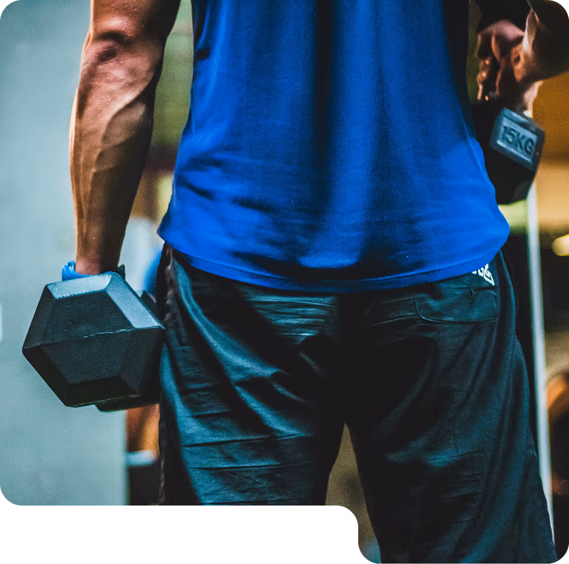 Guy lifting weights