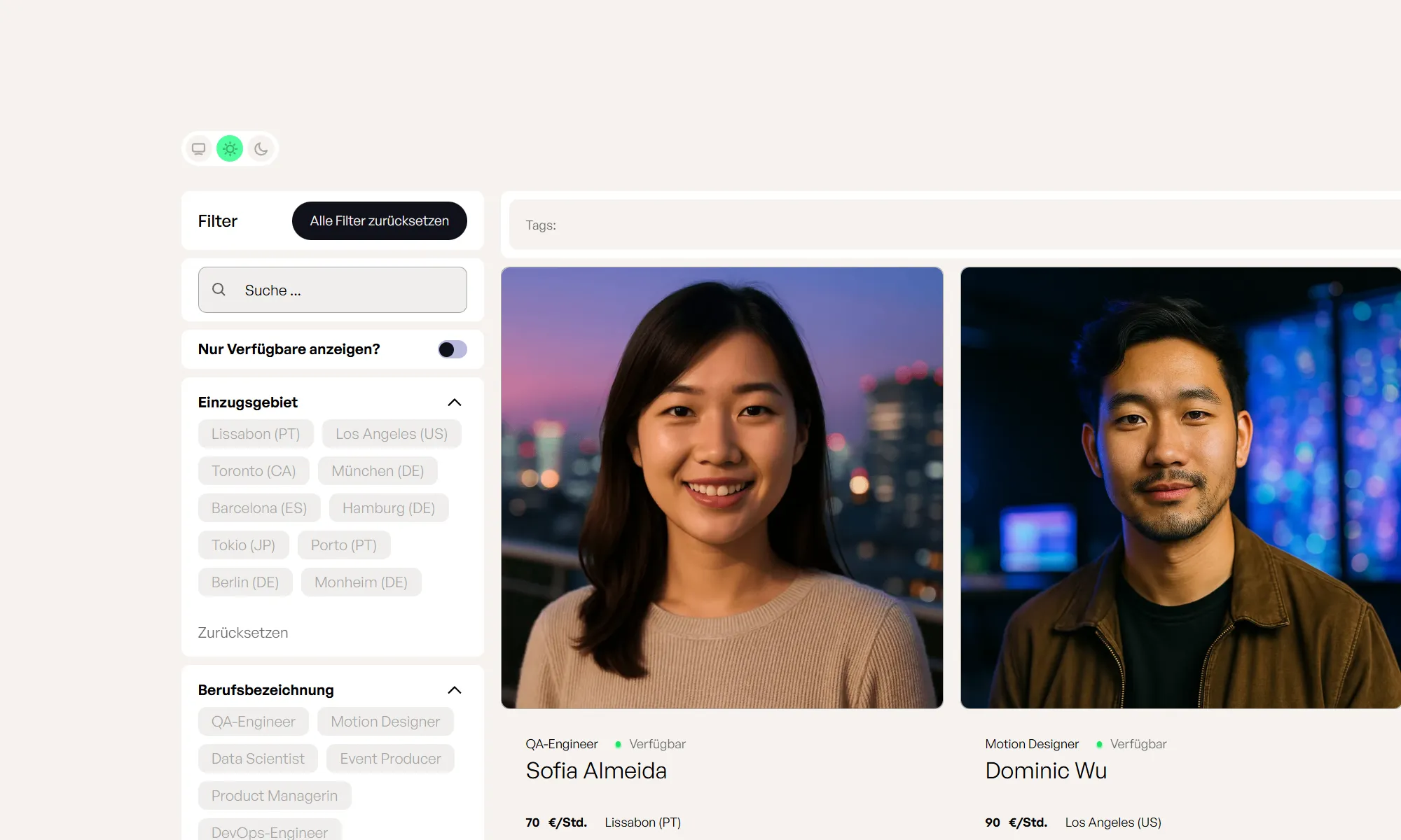 Screenshot: Videocall-Ansicht