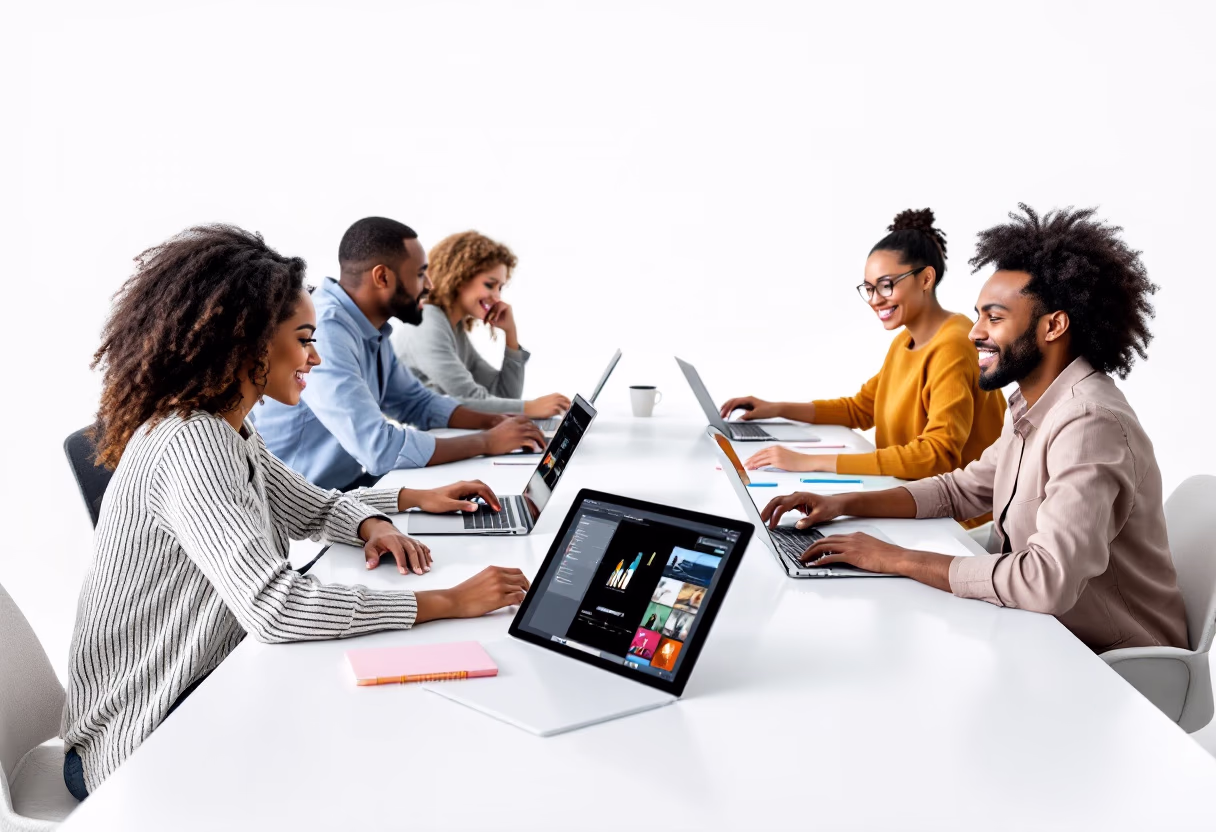 image of students engaging with the software (for a edtech)