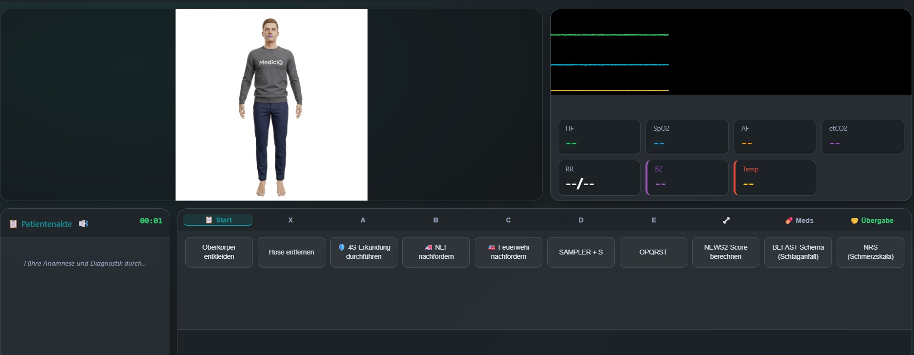 medicIQ Simulator Vorschau