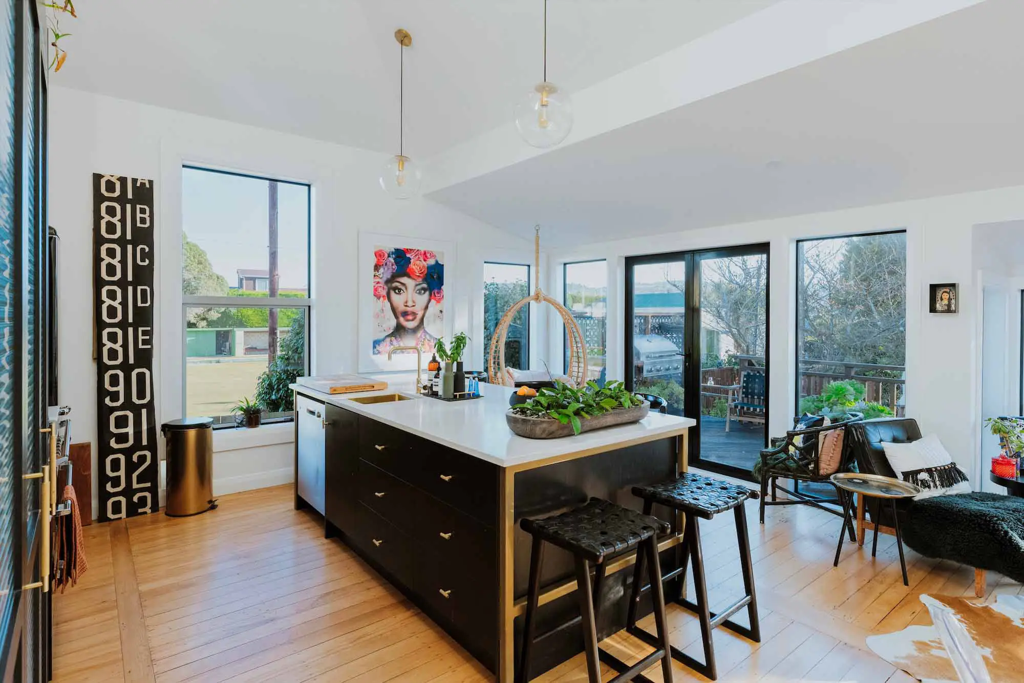 Modern kitchen of Dunedin based home after extensive alterations 