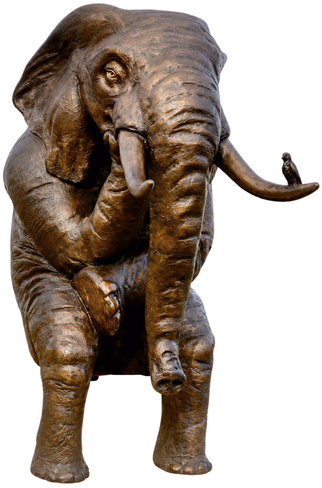Elephant sculpture on the Waco Sculpture Zoo trail