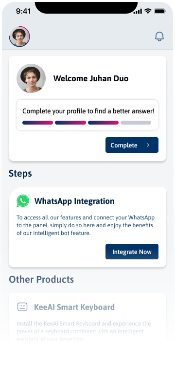 KeeAI Dashboard - Inbox Page