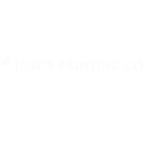 Logo of Jose's Painting Co. with a paintbrush icon and text listing services: Interior, Exterior, Power Washing, Carpentry.