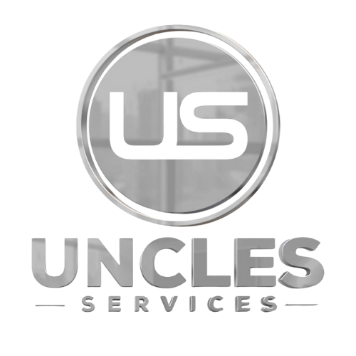Logo of Uncles Services featuring a stylized 'US' inside a circle above the words 'UNCLES SERVICES'.
