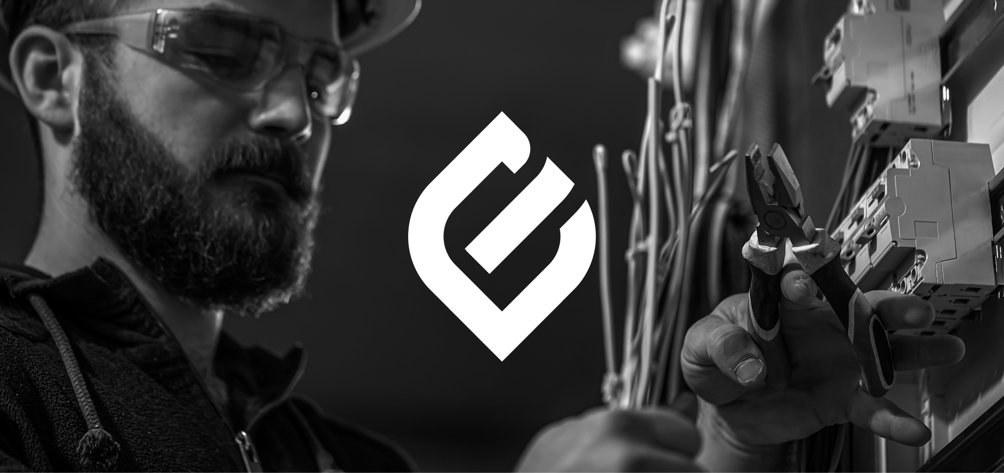 "Elettrify e-scooter rental service brand logo with black electric scooters on dark background showcasing urban mobility and sustainable transport solutions