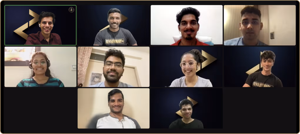 Virtual group meeting with multiple participants on video conference call