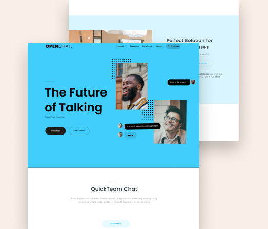 A mockup of a project