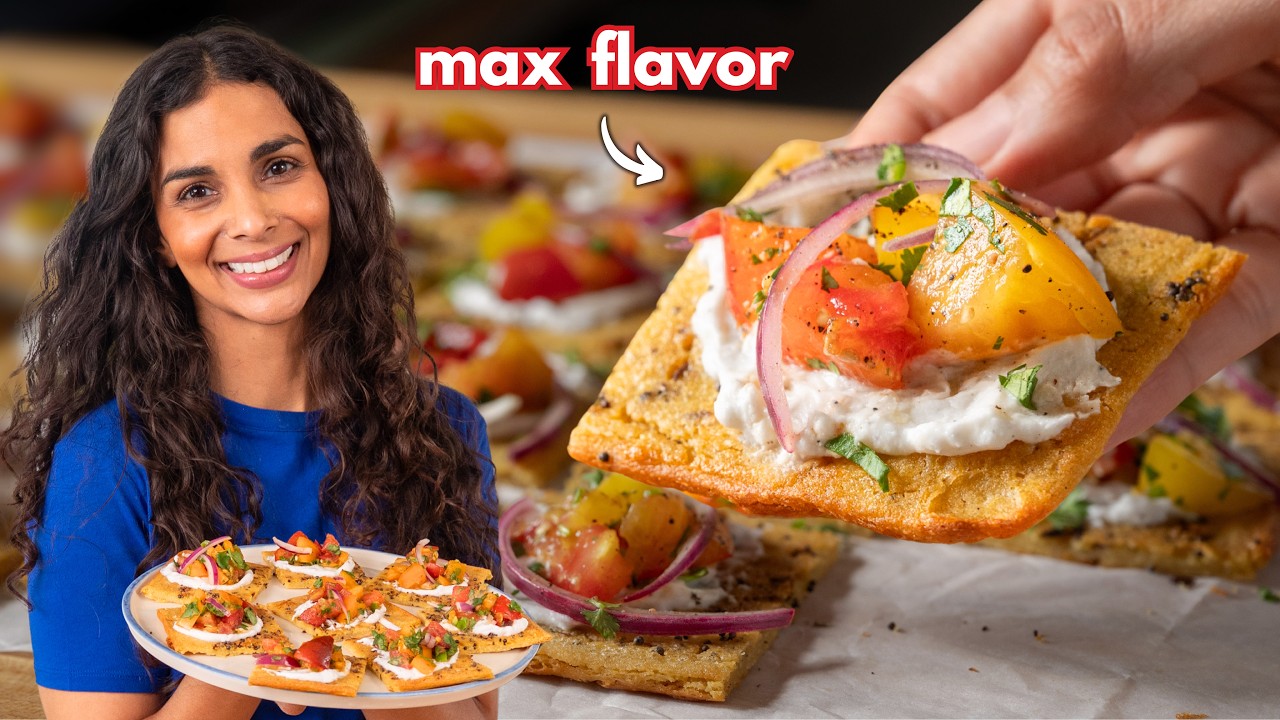 Crispy chickpea flatbread recipe video by Rainbow Plant Life