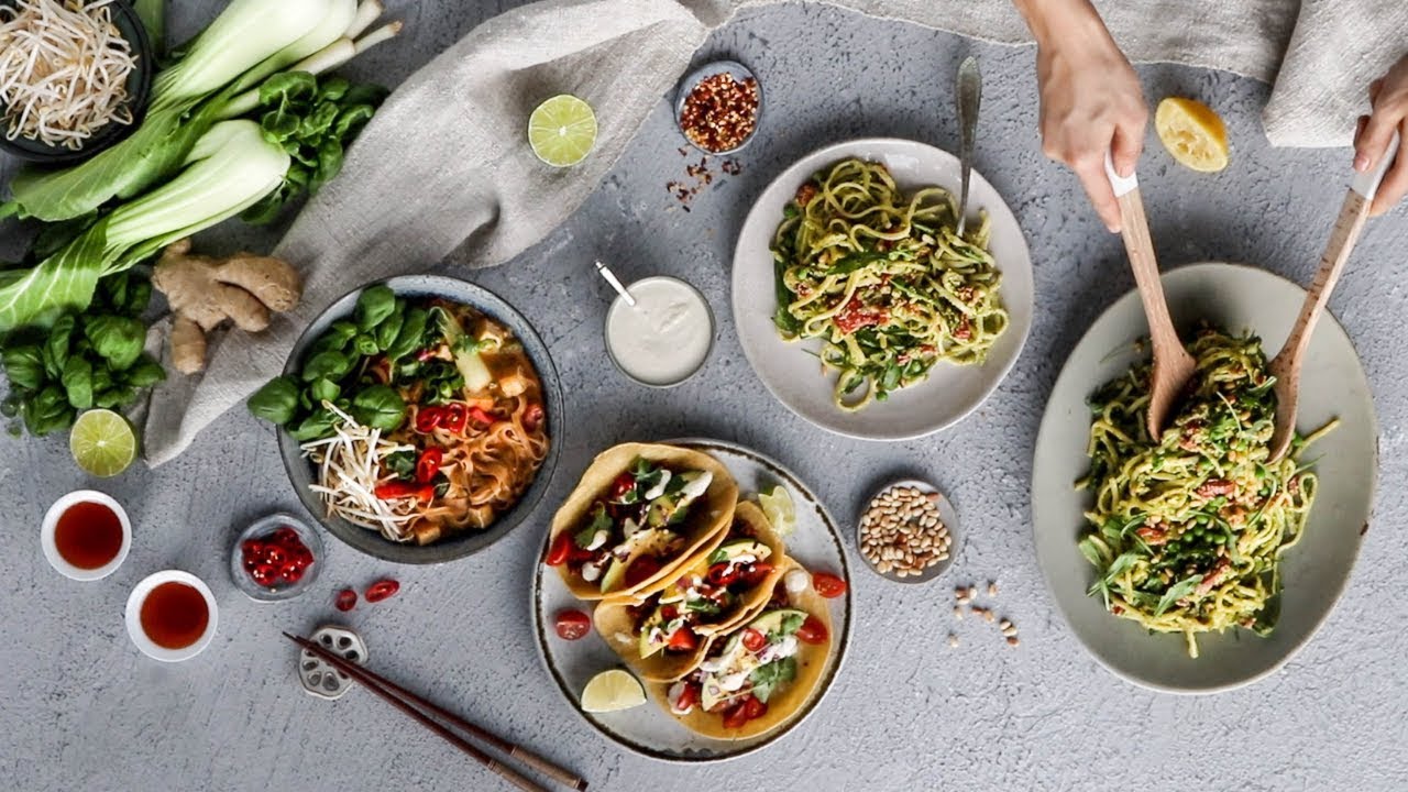 Thai red curry noodle soup with crispy tofu from Pick Up Limes
