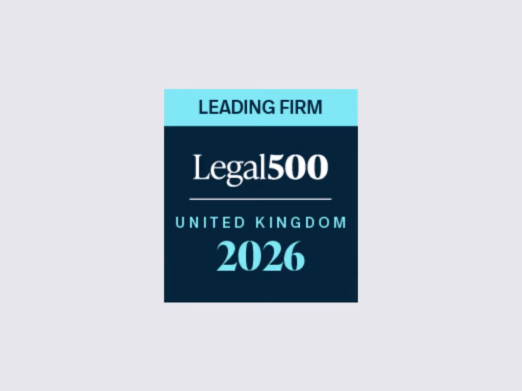 Legal500 Leading Firm badge for United Kingdom 2026.