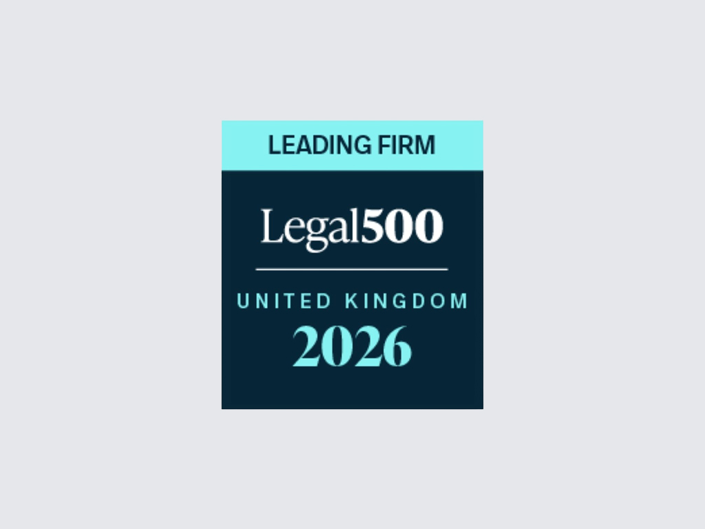 Legal500 Leading Firm badge for United Kingdom 2026.