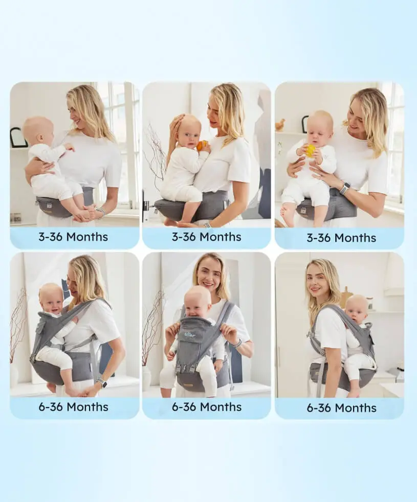 Best baby Carrier with a Hip Seat: Acumas Baby 6-in-1 Carrier with Hip Seat