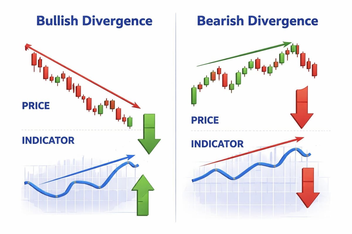 Technical divergence examples