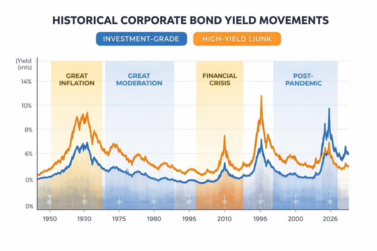 Corporate bond yield trends