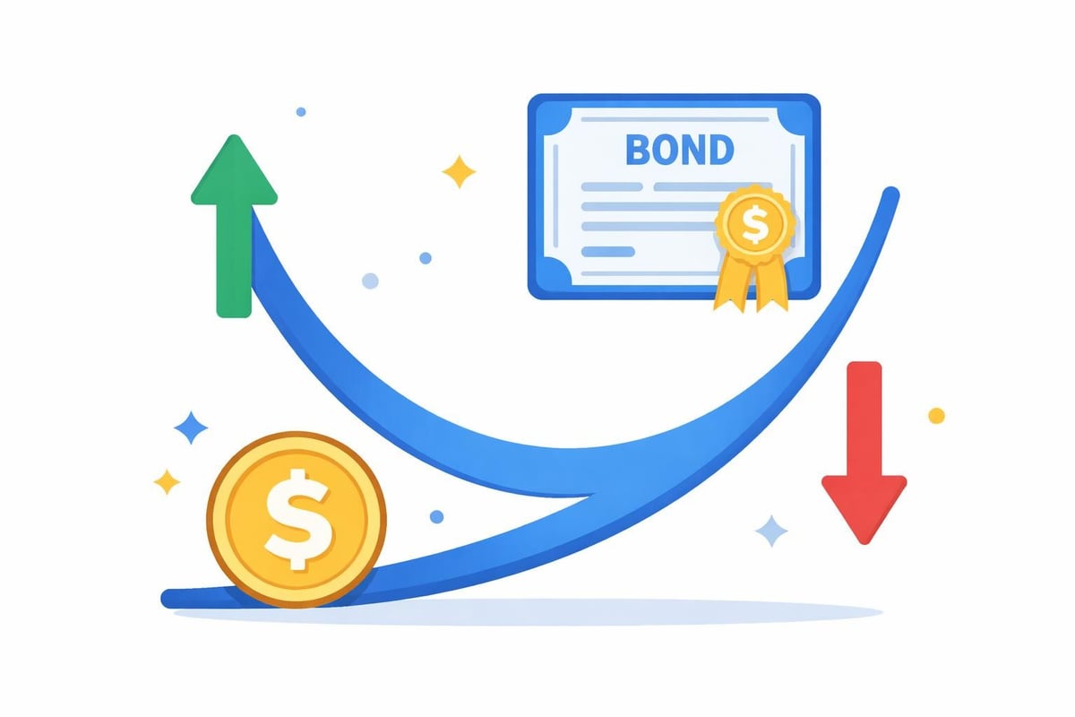 Bond price curve showing convexity