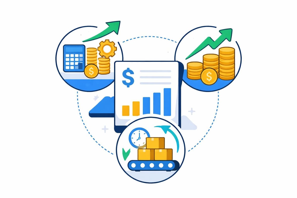 Just-in-time inventory financial metrics