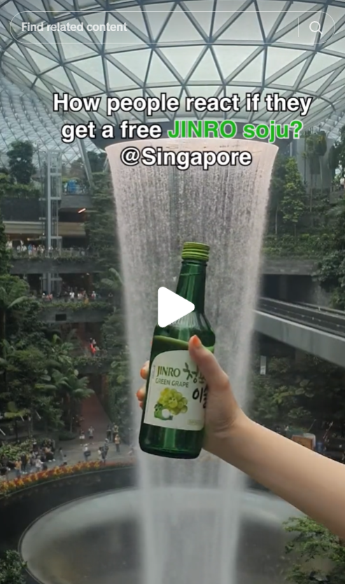 Jinro Soju TikTok videos
