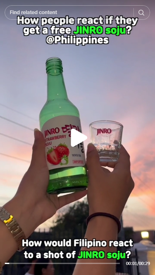 Jinro Soju TikTok videos