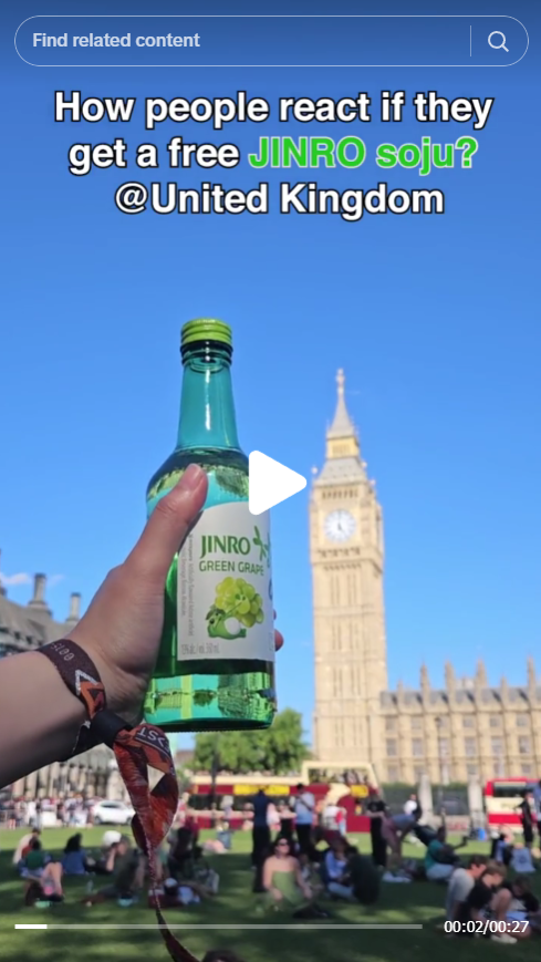 Jinro Soju TikTok videos