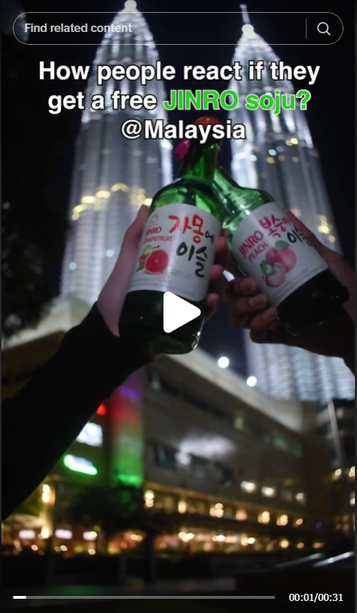 Jinro Soju TikTok videos