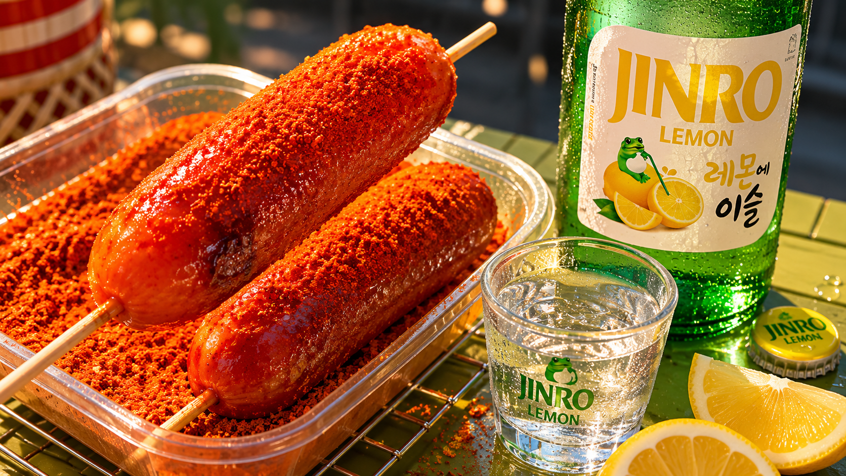 Lạp xưởng nướng đá skewered and dipped in cumin-chili lamb-skewer seasoning