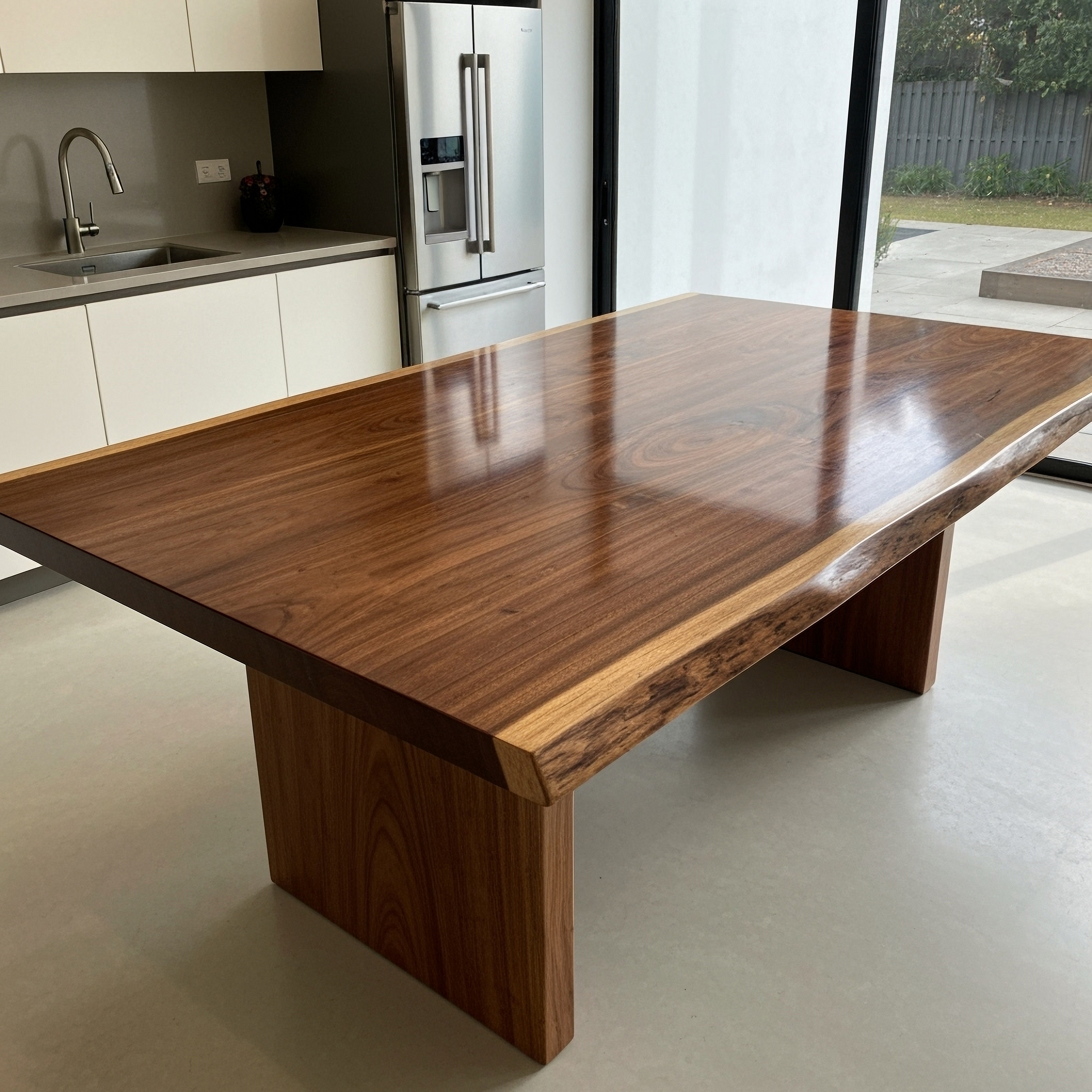 Stunning oak table with high glosss finish