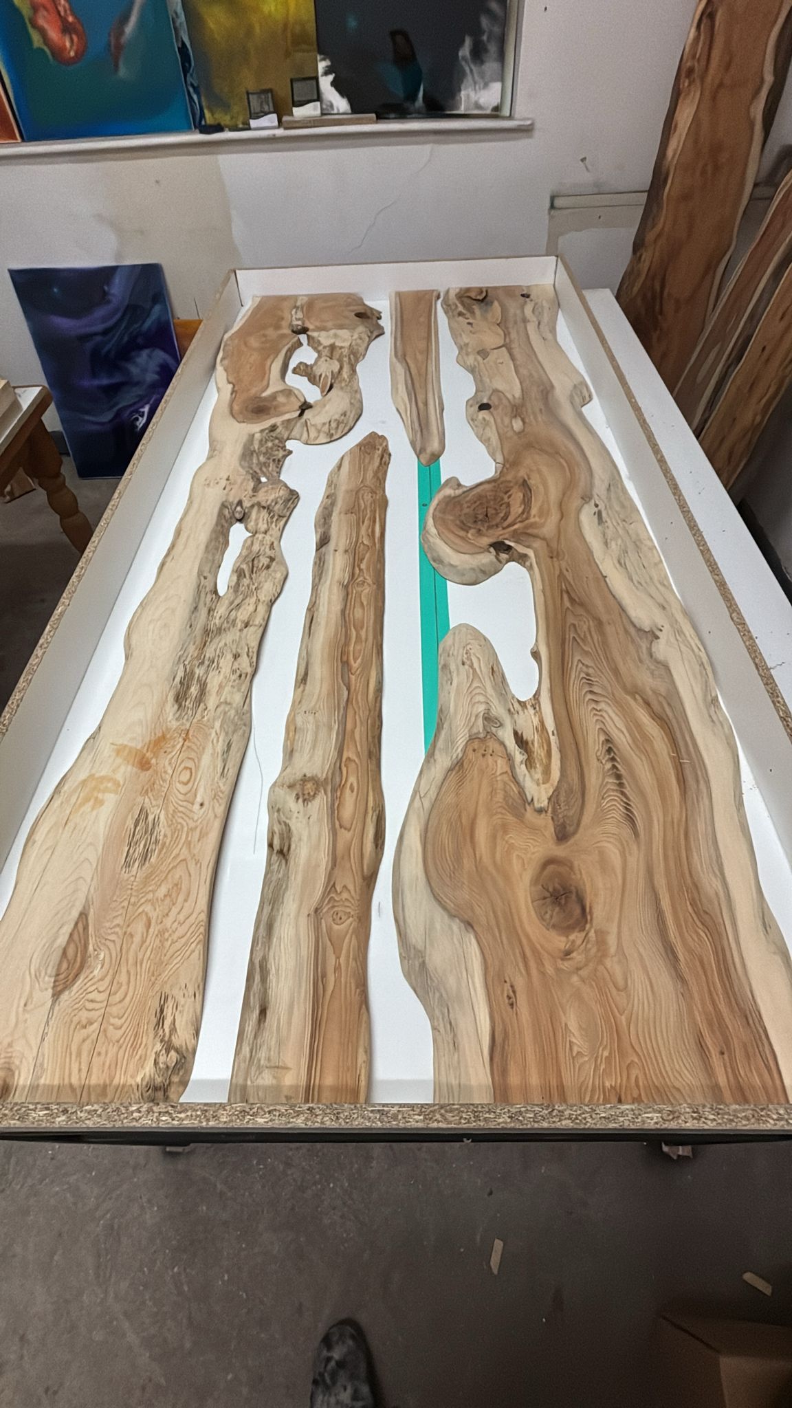 A typical 'set out' ready to pour