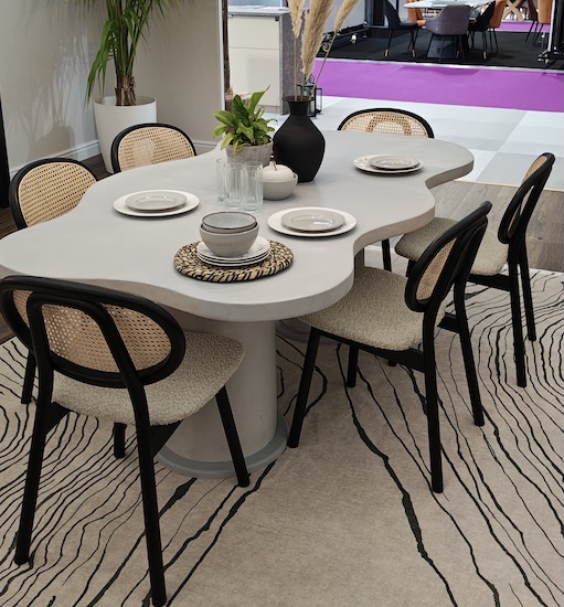 cloud polished concrete dining table 