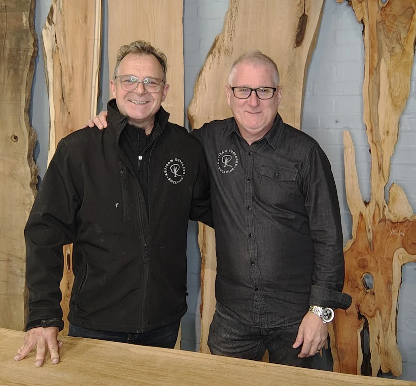 RockVine founders and makers behind the bespoke table design process
