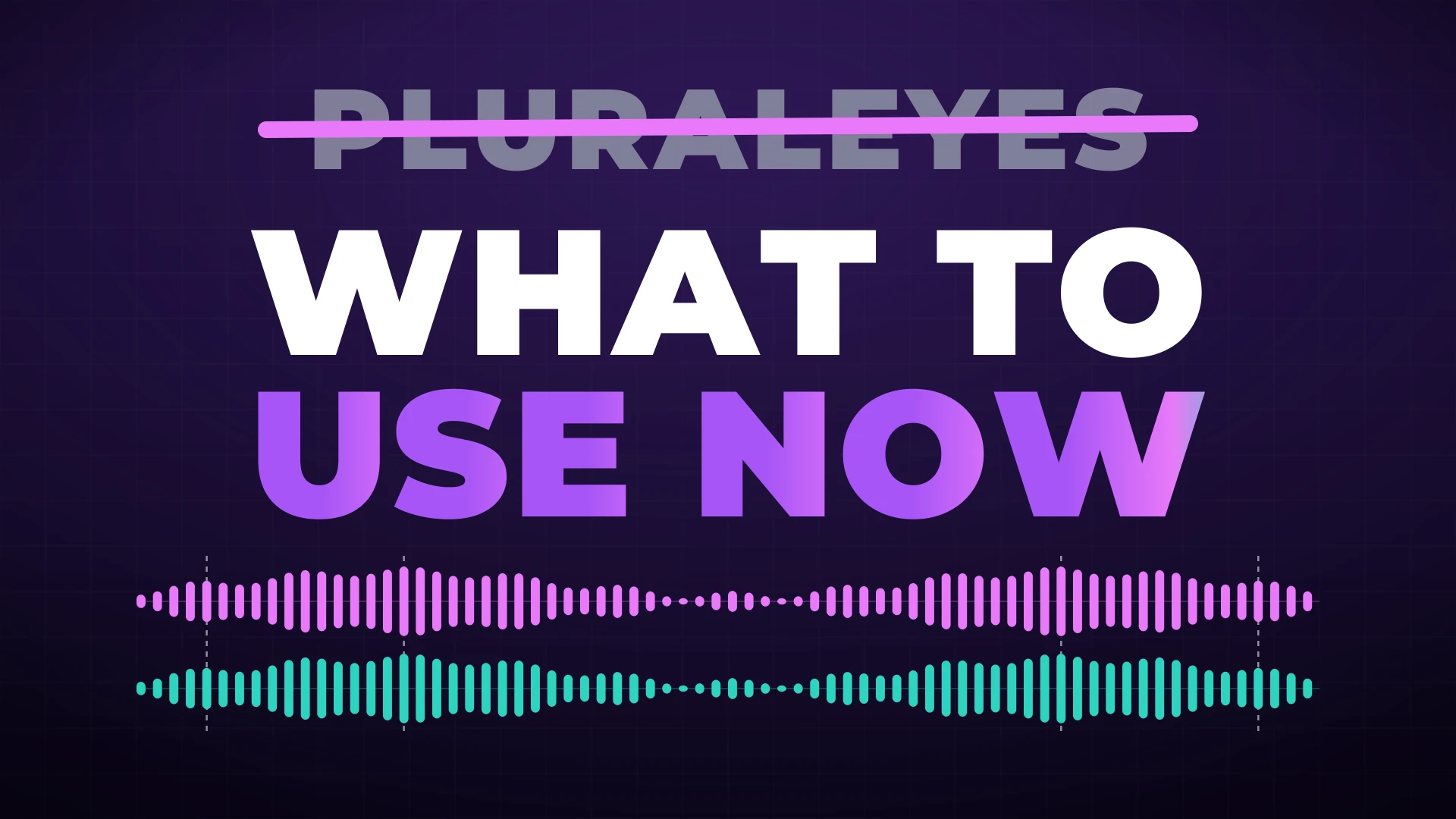 Two audio waveforms aligned one above the other, illustrating PluralEyes alternatives for syncing audio and video