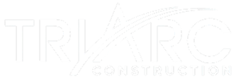 Triarc Construction logo with stylized arc over the letter A.
