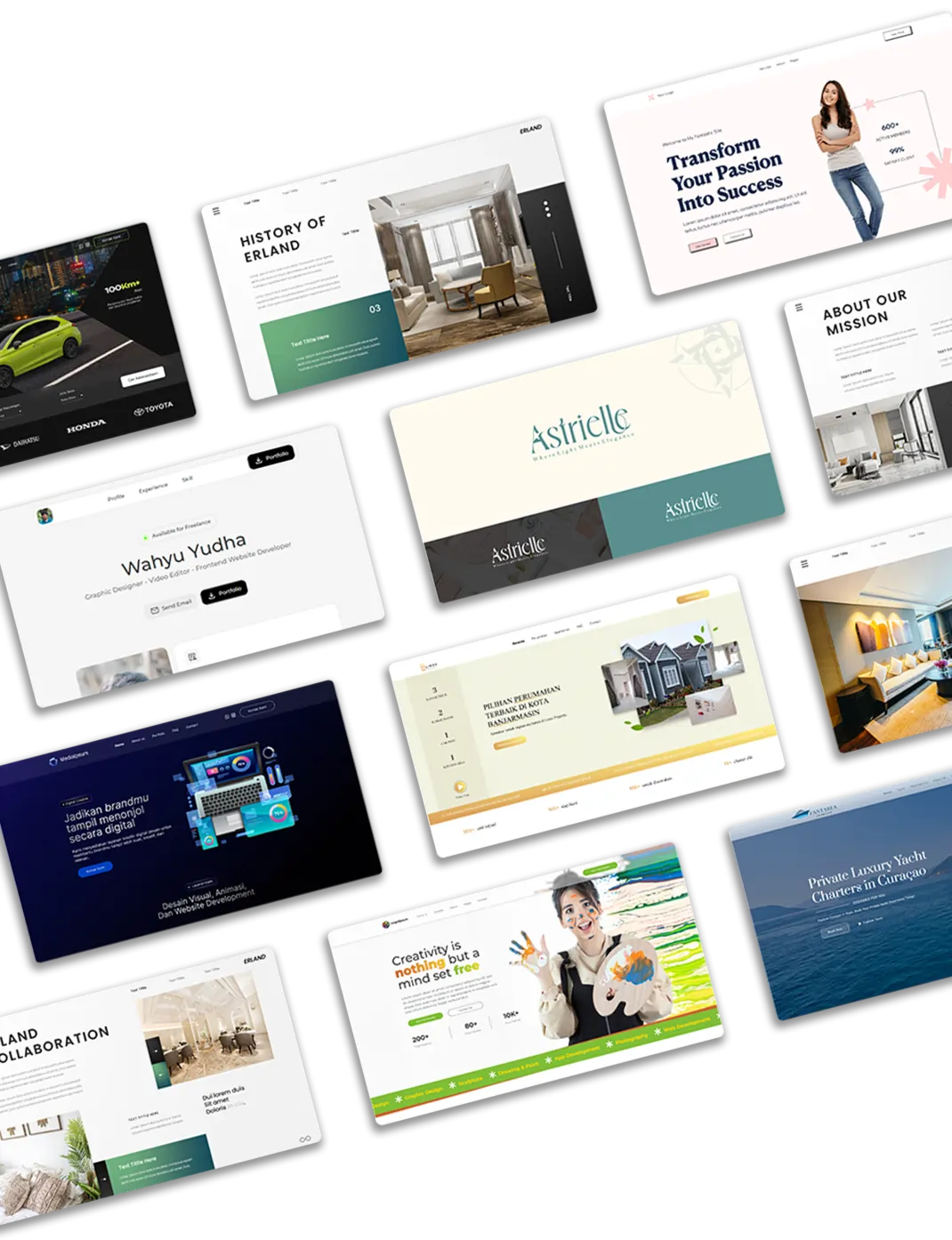 Contoh karya desain dan pengembangan digital oleh Dwisans Creative