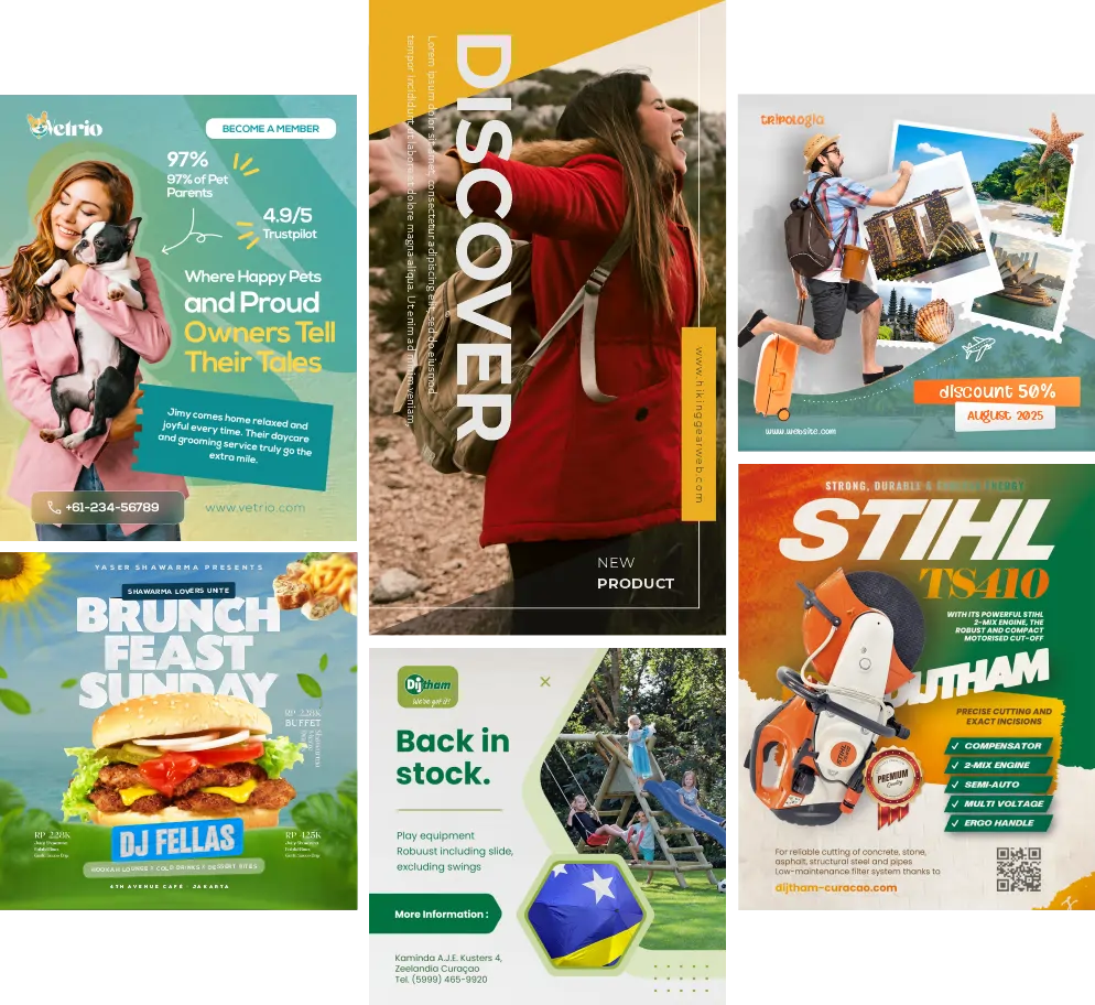 Contoh desain konten social media untuk kebutuhan branding dan promosi bisnis